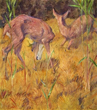 Deer in the Reeds by Franz Marc